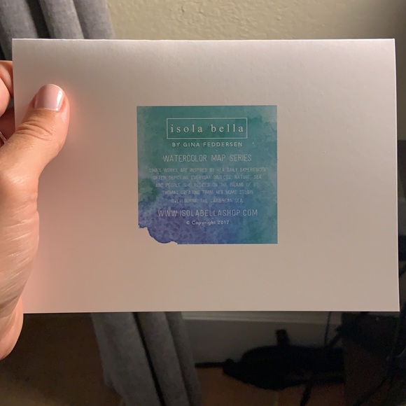 (5) Watercolor Map Series Greeting Cards - Picture 5 of 5